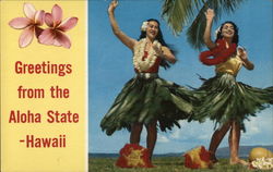 Lovely Hula Maidens Postcard