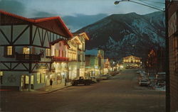 Christmas Season in the Bavarian Village Leavenworth, WA Postcard Postcard Postcard