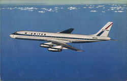 United Air Lines DC-8 Jet Mainliner Postcard