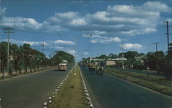 Boulevard on the Northern Highway Managua, Nicaragua Central America Postcard Postcard Postcard