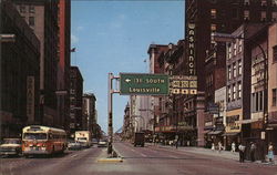 Washington Street Looking West from Pennsylvania Street Indianapolis, IN Postcard Postcard Postcard