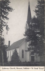 Lutheran Church Bremen, IN Postcard Postcard Postcard