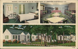 Colonial Auto Court and Dining Room Postcard