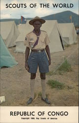 1968 Scouts of the World: Republic of Congo Africa Postcard Postcard Postcard