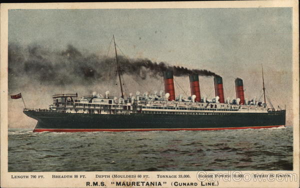 R.M.S. Mauretania (Cunard Line) Steamers
