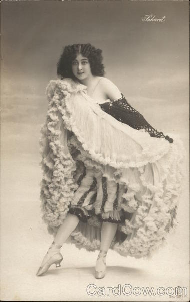 Dancing Woman Holding Up Skirt Women