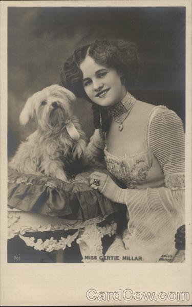 Miss Gertie Millar with her Dog Performers & Groups