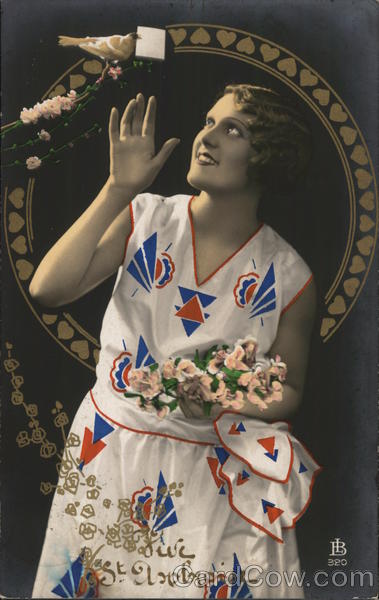 Pretty Belgian Woman with Bird Women