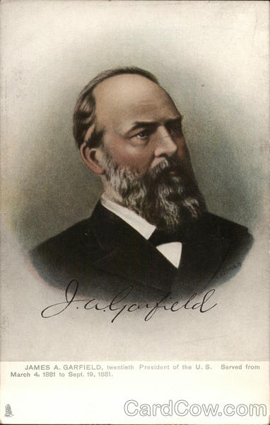 James A. Garfield twentieth President of the U.S. Served from March 4, 1881 to Sept. 19, 1881