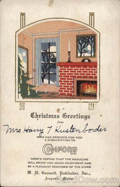 Room With Fireplace & Christmas Tree Augusta Maine