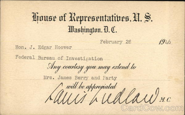 1946 House of Respresentatives, US, J. Edgar Hoover 1946 House of Respresentatives, US, J. Edgar Hoover