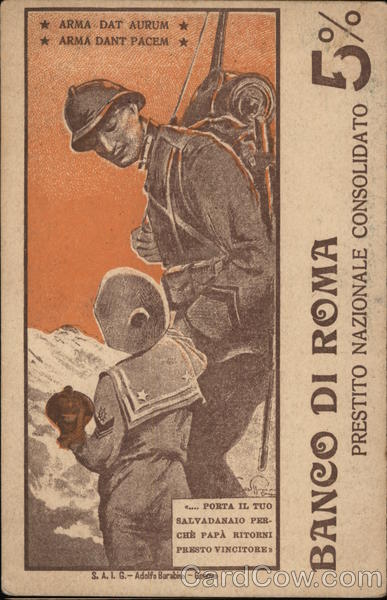 Italian War Bonds/Savings Advertisment Military