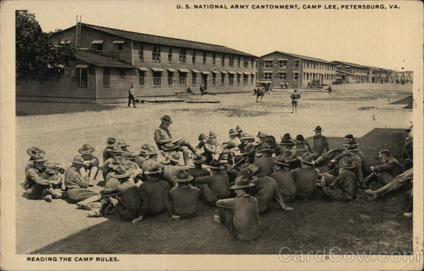 U.S. National Army Cantonment, Camp Lee Petersburg Virginia