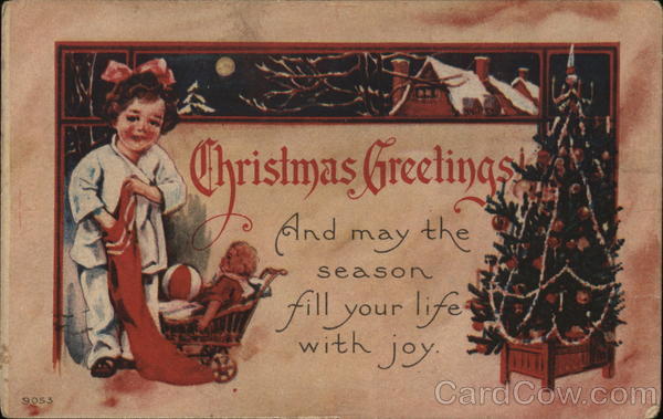 Child Opening Christmas Presents Children