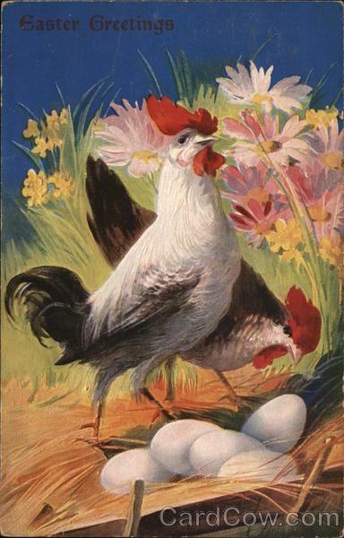 Easter Greetings With Chicks