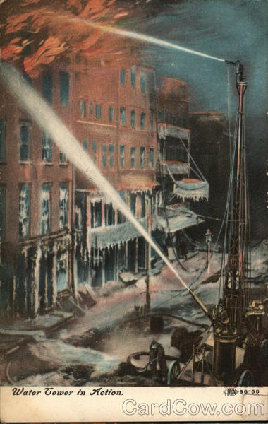 Firefighting - Water Tower in Action Firemen