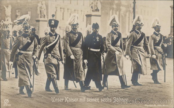 Kaiser Wilhelm II and his Sons Royalty
