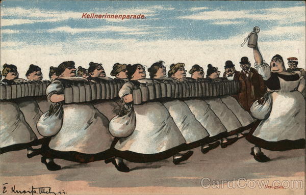 Kellnerinnenparade - Women with Beer Steins