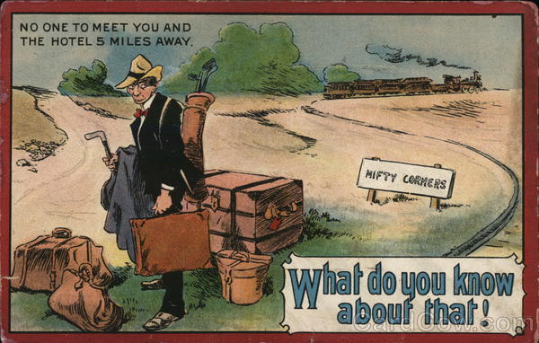 Golfer Waiting For Pickup to Town