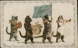 Cats Playing Instruments Trade Card
