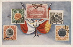 Japanese Stamps Postcard