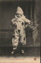 Child Dressed as Clown Child Dressed as Clown