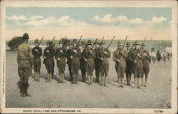 Squad Drill, Camp Lee Petersburg, VA Military Postcard Postcard Postcard