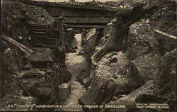 "Tommy's" Look-Out in a Captured Trench at Orvillers World War I Postcard Postcard Postcard