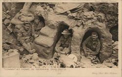 "Tommy" at Hom ein German Dugouts World War I Postcard Postcard Postcard