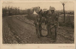 A "Fag" After a Fight World War I Postcard Postcard Postcard