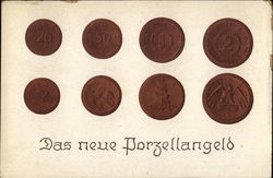 New German Money Postcard