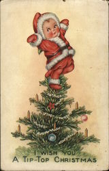 I Wish You a Tip-Top Christmas Postcard