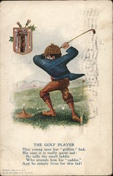 The Golf Player Postcard Postcard Postcard