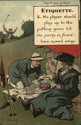 Golf Etiquette Postcard