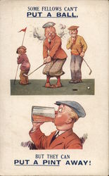 Playing Golf Postcard