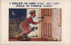 I Holed in One To-day! Postcard