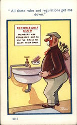 Cleaning Your Golf Balls Postcard