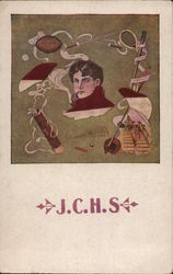 J.C.H.S. "University Man" Postcard