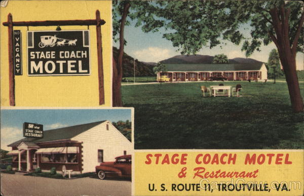 Stage Coach Motel and Restaurant Troutville Virginia
