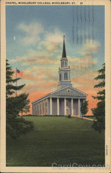 Chapel, Middlebury College Vermont