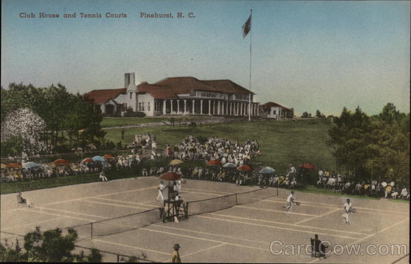 Club House and Tennis Courts Pinehurst North Carolina