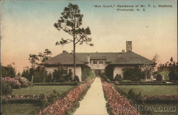 Box Court, Residence of Mr. T.L. Redfield Pinehurst North Carolina