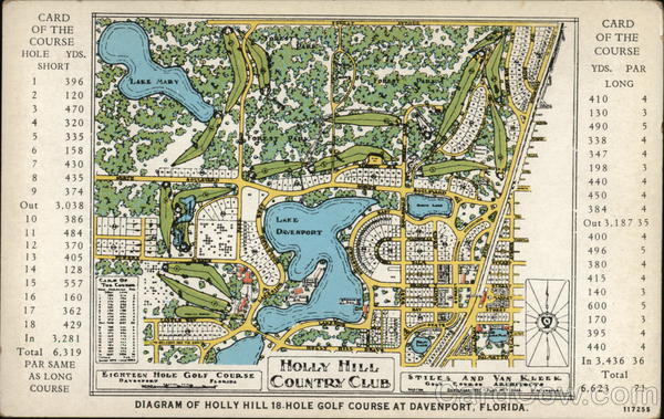 Holly Hill Country Club Diagram Davenport Florida