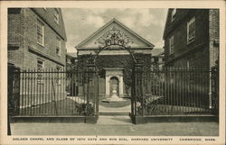 Holden Chapel and Class of 1870 Gate and Sun Dial Cambridge, MA Postcard Postcard Postcard