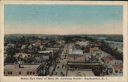 Bird's Eye View of Main St. (Looking North) Hackensack, NJ Postcard Postcard Postcard