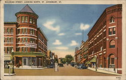 Railroad Street, Looking North Postcard