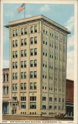 New People's Bank Building Bloomington, IL Postcard Postcard Postcard