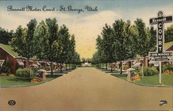 Bennett Motor Court St. George, UT Postcard Postcard Postcard