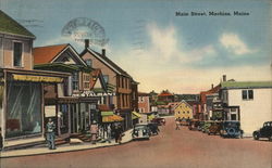 Main Street Machias, ME Postcard Postcard Postcard