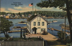 Yacht Club Boothbay Harbor, ME Postcard Postcard Postcard